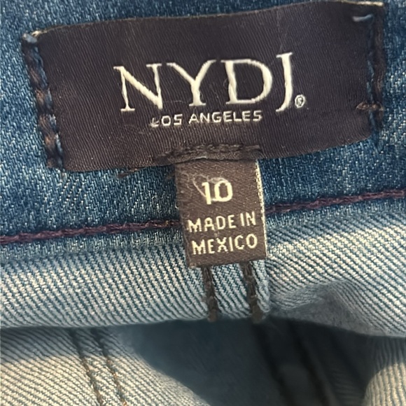 NYDJ Women's Wide Cuff Capri Blue Jeans 10 - Picture 4 of 9